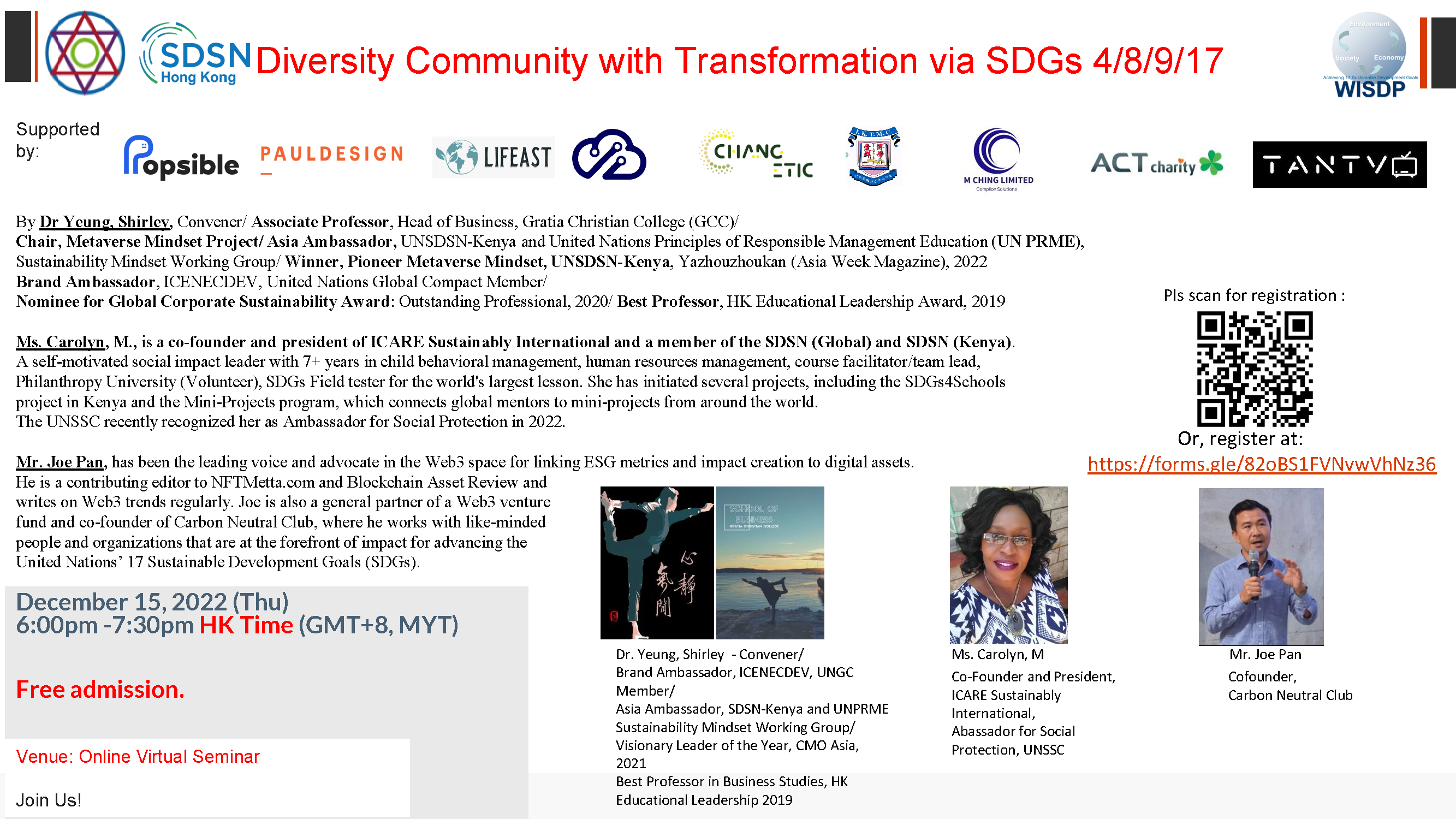 Diversity Community with Transformation via SDGs